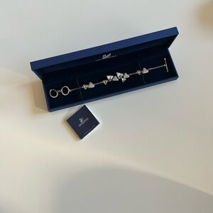 Swarovski Silver Heart Charm Bracelet